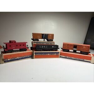Lot of 4: Vintage Lionel Train Metal Cars w/ Orig Boxes 2257, 2452X, 3464, 3656